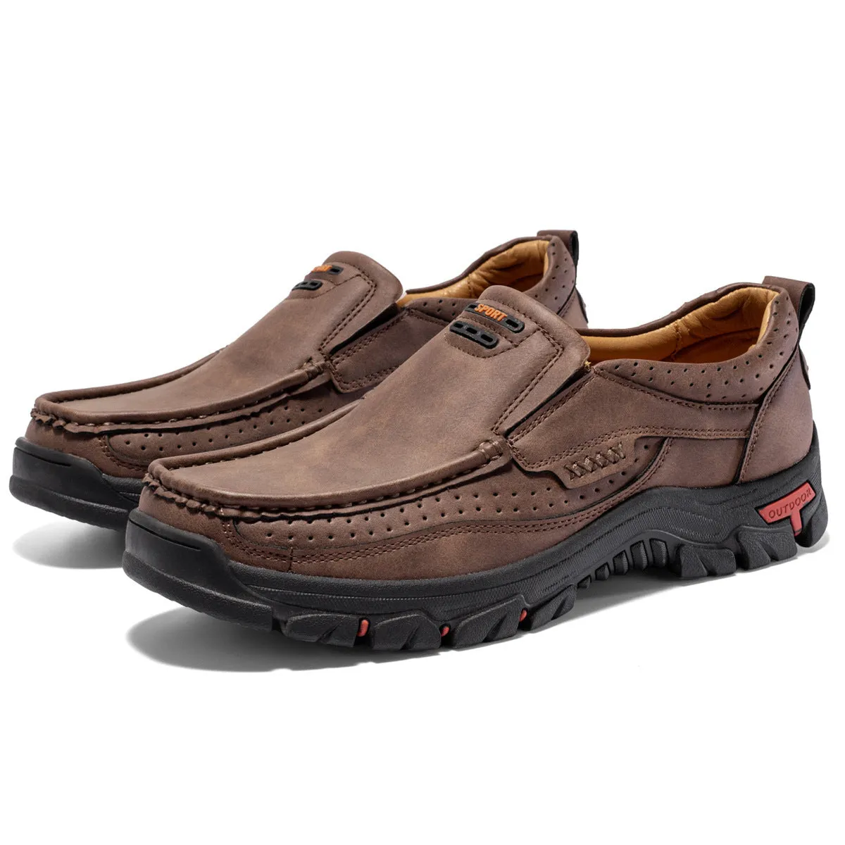 Leather men's shoes