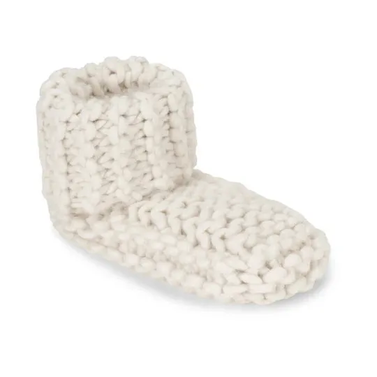 Lemon Cabin Cuffed Cute Bootie - Ivory