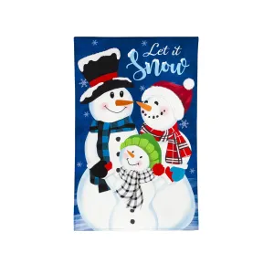 Let it Snow Family House Linen Flag,13l10582