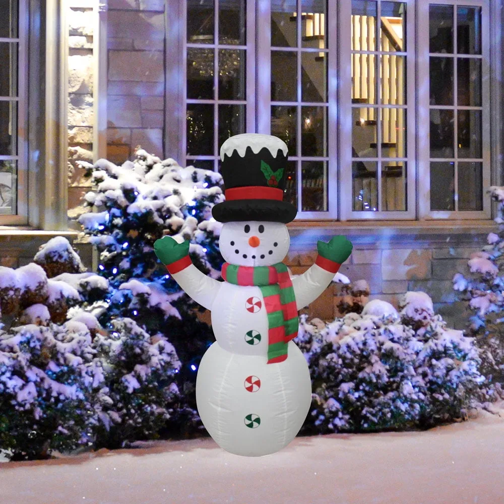Lighted Snow Man Yard Inflatable, 49"