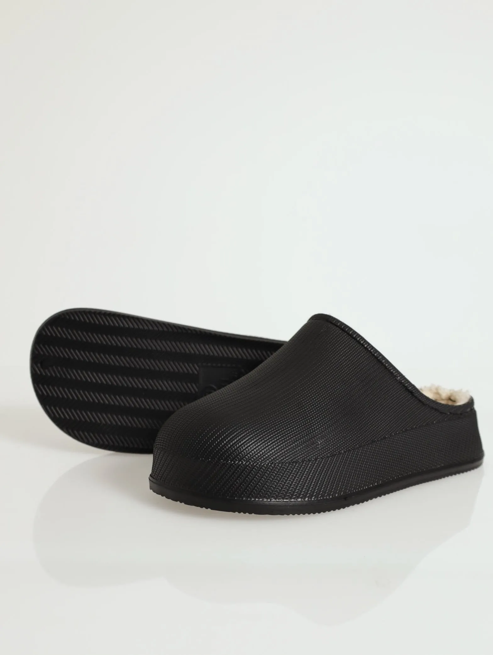 Lined Closed Toe Eva Clog - Black