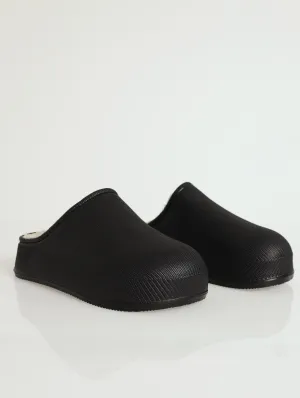 Lined Closed Toe Eva Clog - Black