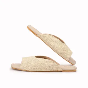 Loom - Golden Weave Peep Toe Slippers