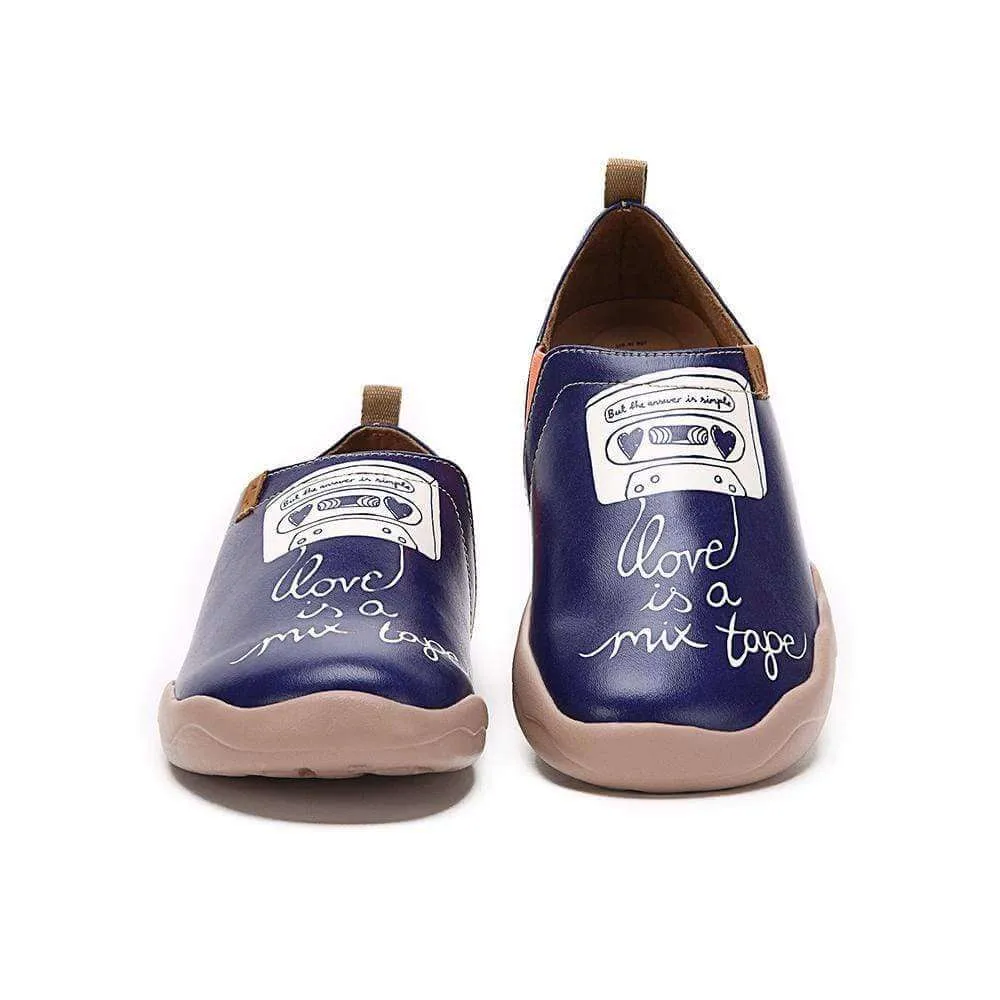 Love Tape Male Microfiber Leather Shoes Men
