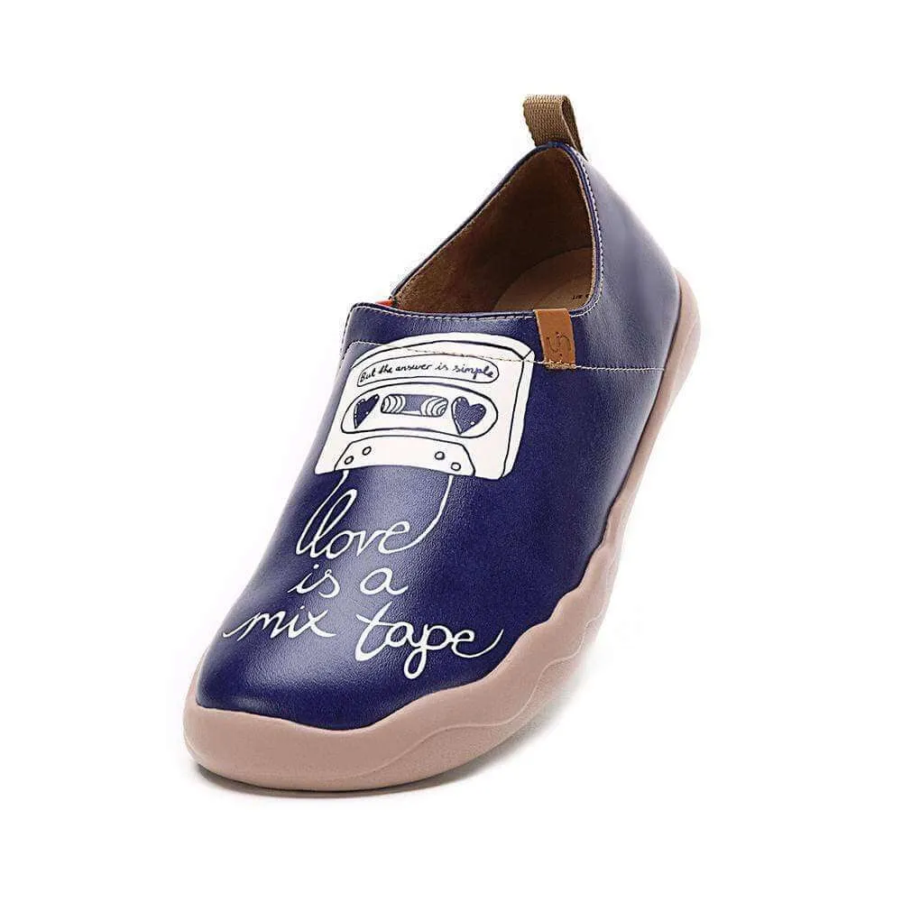 Love Tape Male Microfiber Leather Shoes Men