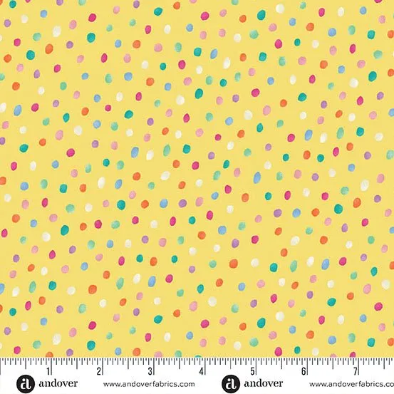 Makower Hello Spring | Spots | Yellow