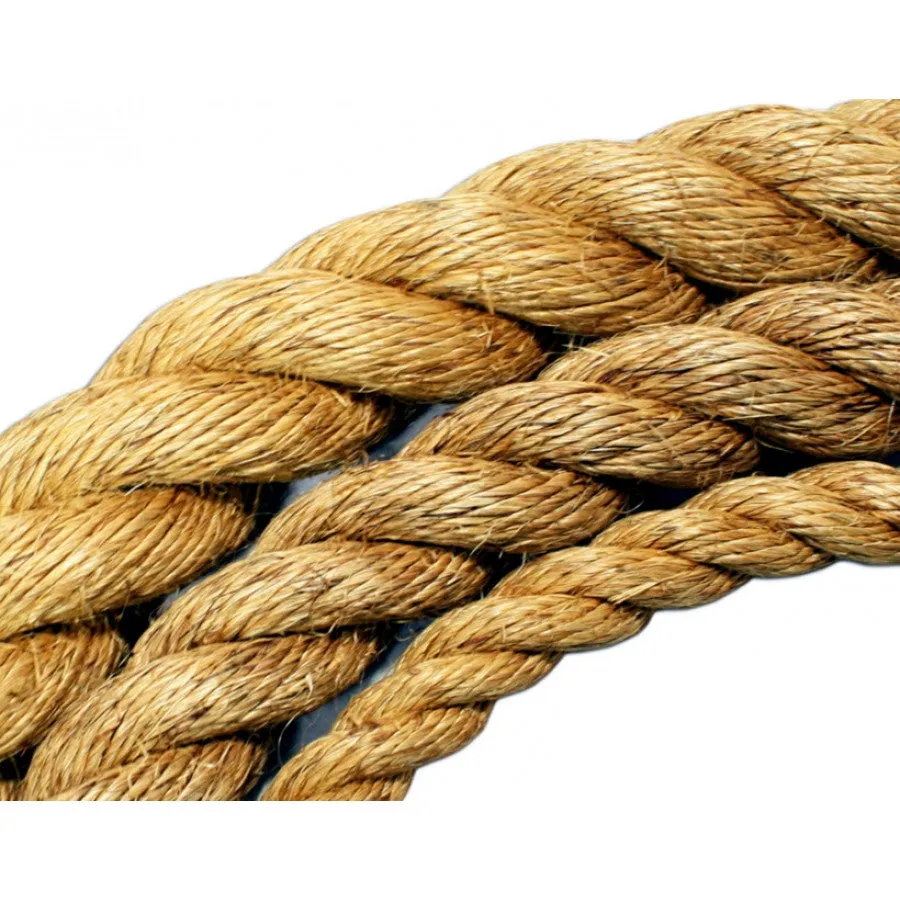 MANILA CLIMBING ROPE W/EYELET END 1.5", & 2" THICK