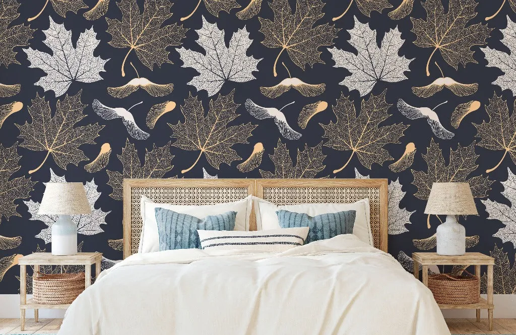 Maple Leaves Wallpaper Mural