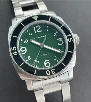 Maranez Racha 1000m Diver Watch Green Sunray