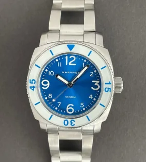 Maranez Racha  1000m Miyota 9015 Diver Watch Blue Sunray