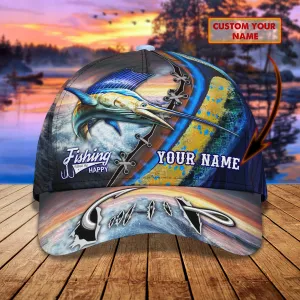 Marlin Fishing - Personalized Name Cap 30 - Nvc97