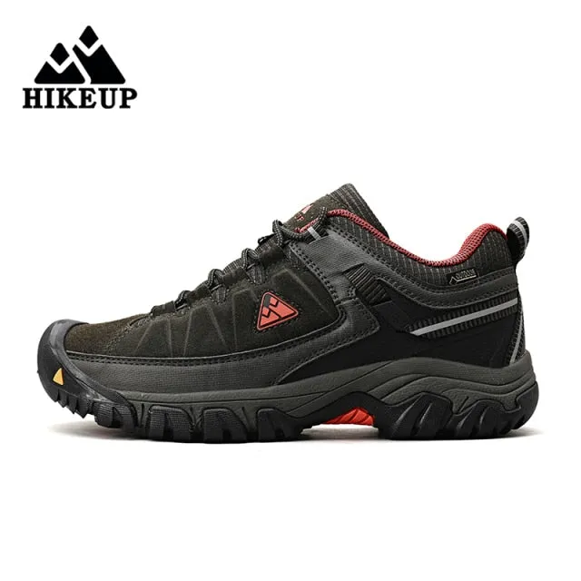 Men Hiking Shoes Leather Climbing Trekking Shoes