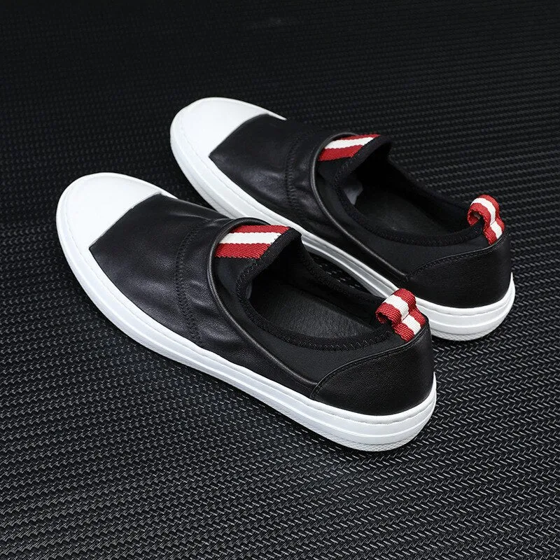 Mens Breathable Round Toe Low-Top Vintage Outdoor Casual Shoes