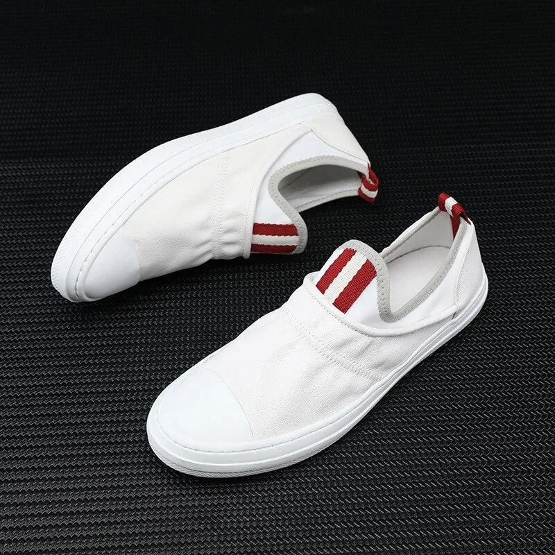 Mens Breathable Round Toe Low-Top Vintage Outdoor Casual Shoes