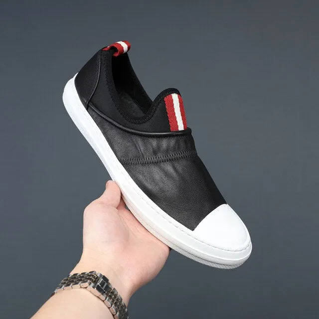 Mens Breathable Round Toe Low-Top Vintage Outdoor Casual Shoes