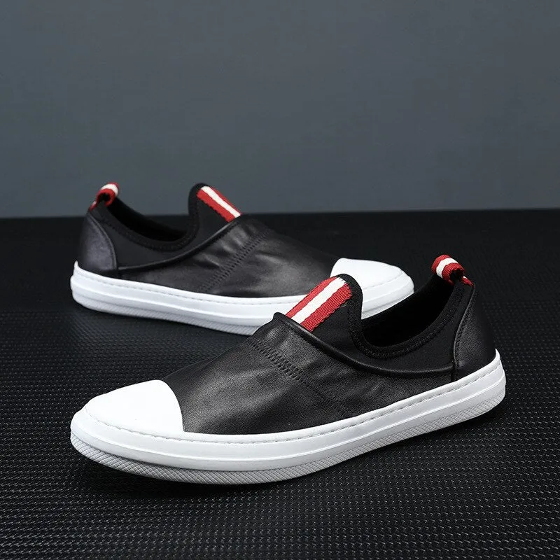 Mens Breathable Round Toe Low-Top Vintage Outdoor Casual Shoes