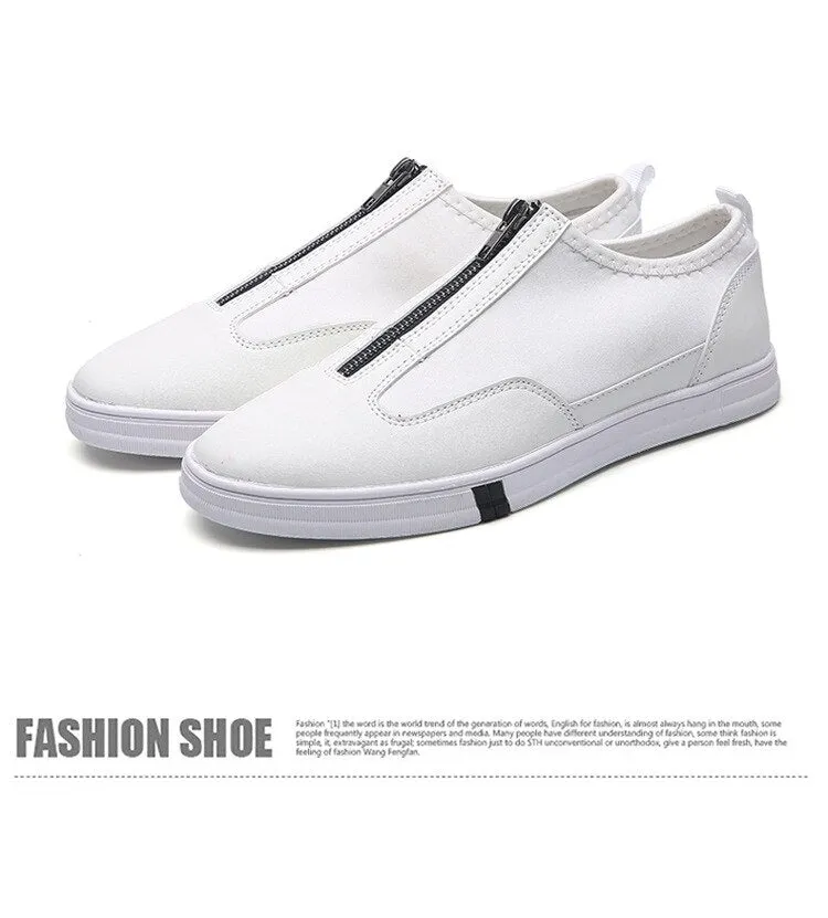 Men's British Side Zip Slip Ons In 2 Colors