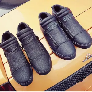 Men's British Side Zip Slip Ons In 2 Colors