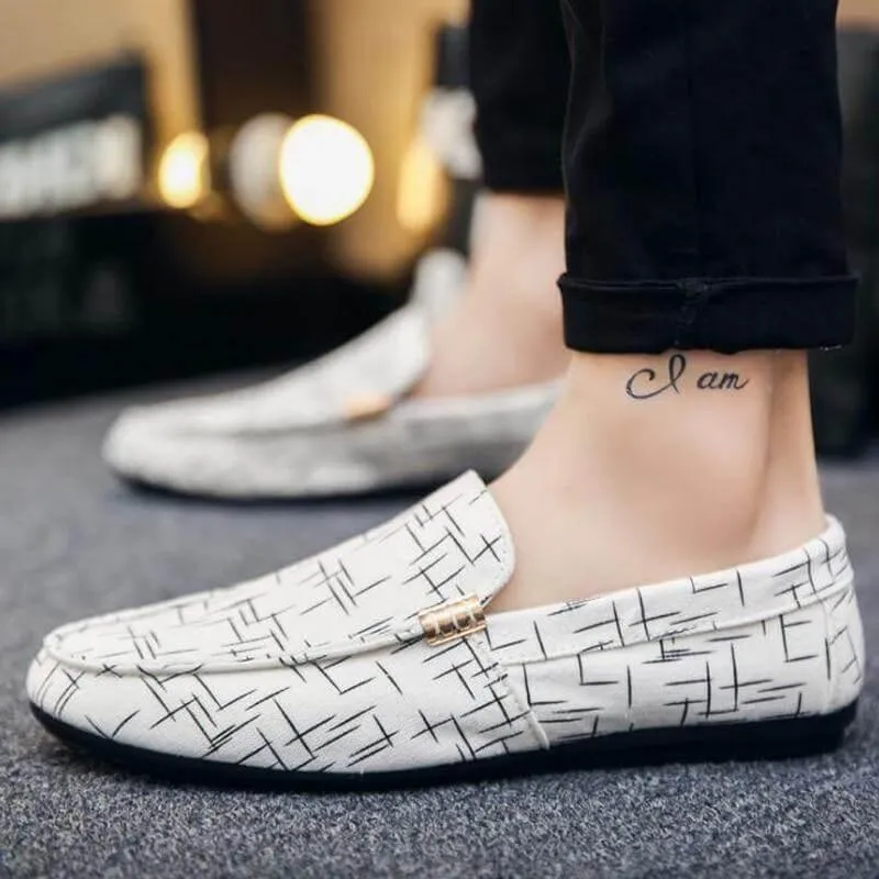 Mens Casual Slip-On Canvas Shoes - Stylish Seasonal Footwear