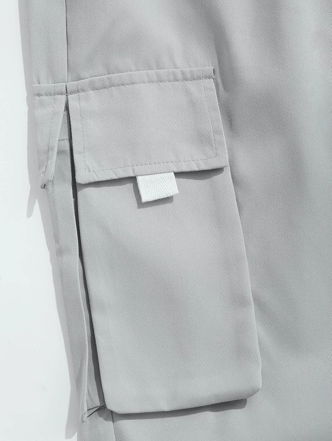 Men's Drawstring Tech wear Cargo Pants with Flap Pockets