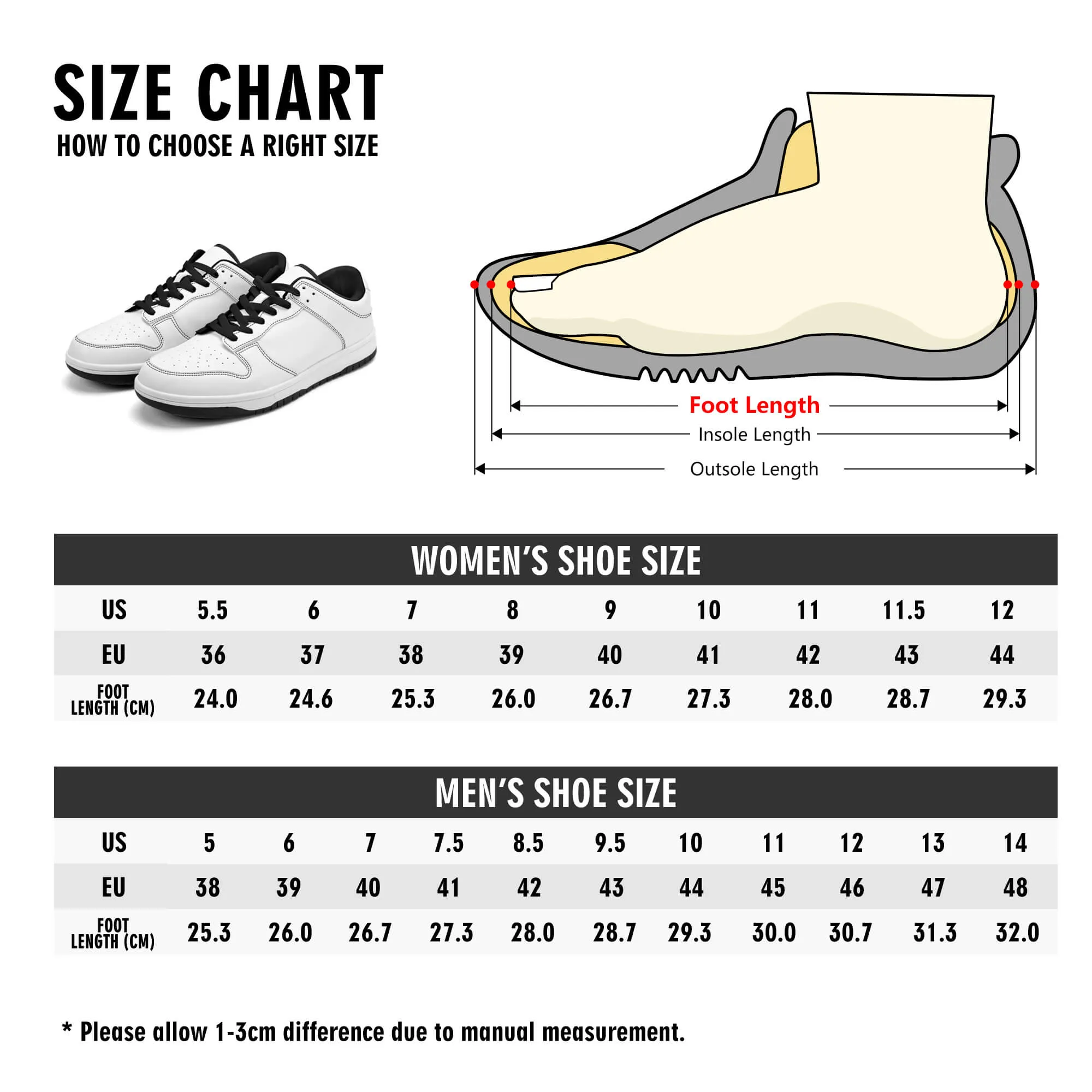 Mens Dunk Stylish Low Top Leather Sneakers