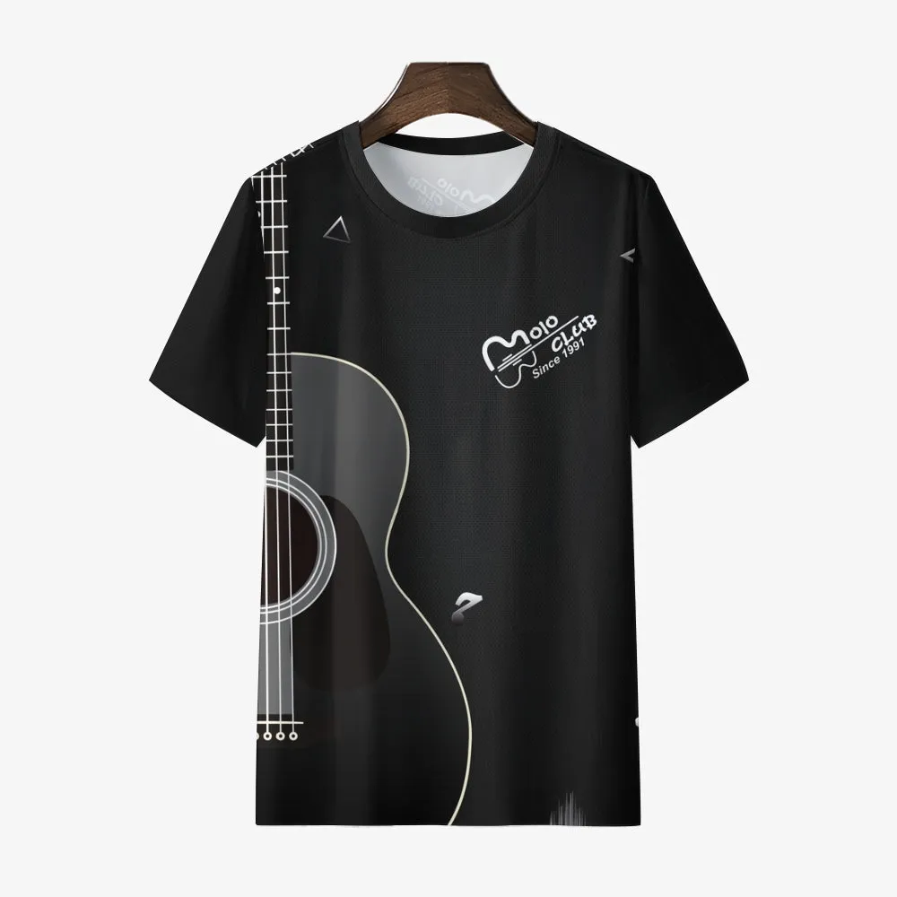 Men's Music Guitar Crew Neck Casual T-Shirt 2401000400