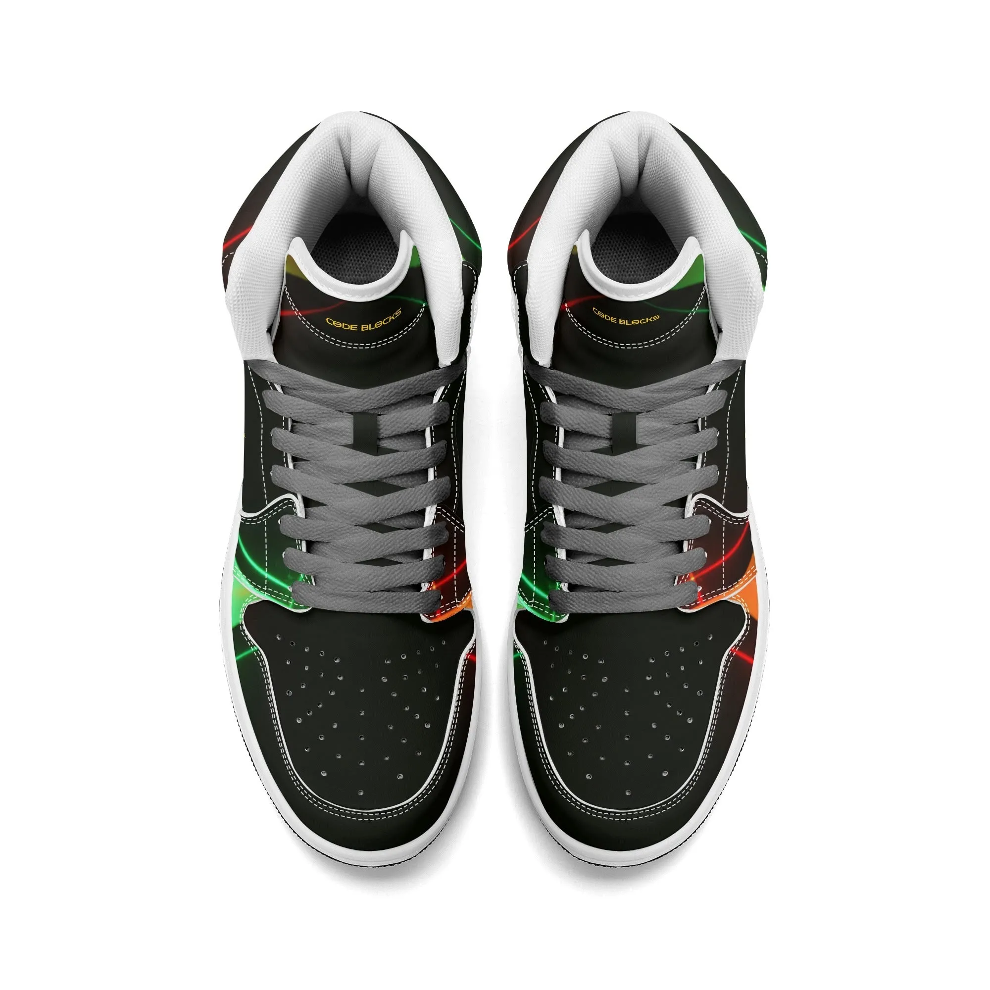 Mens Premium High Top Leather Sneakers