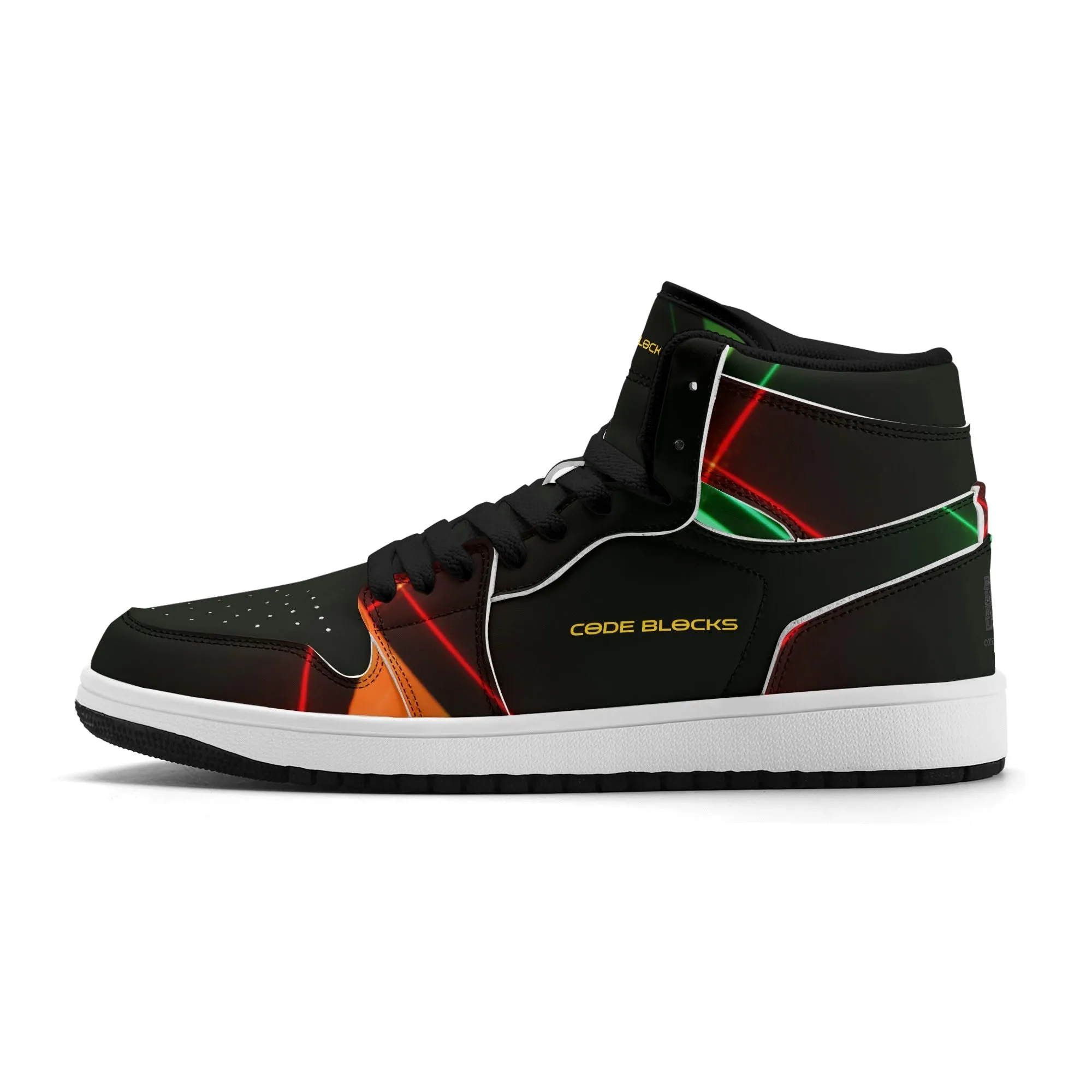 Mens Premium High Top Leather Sneakers