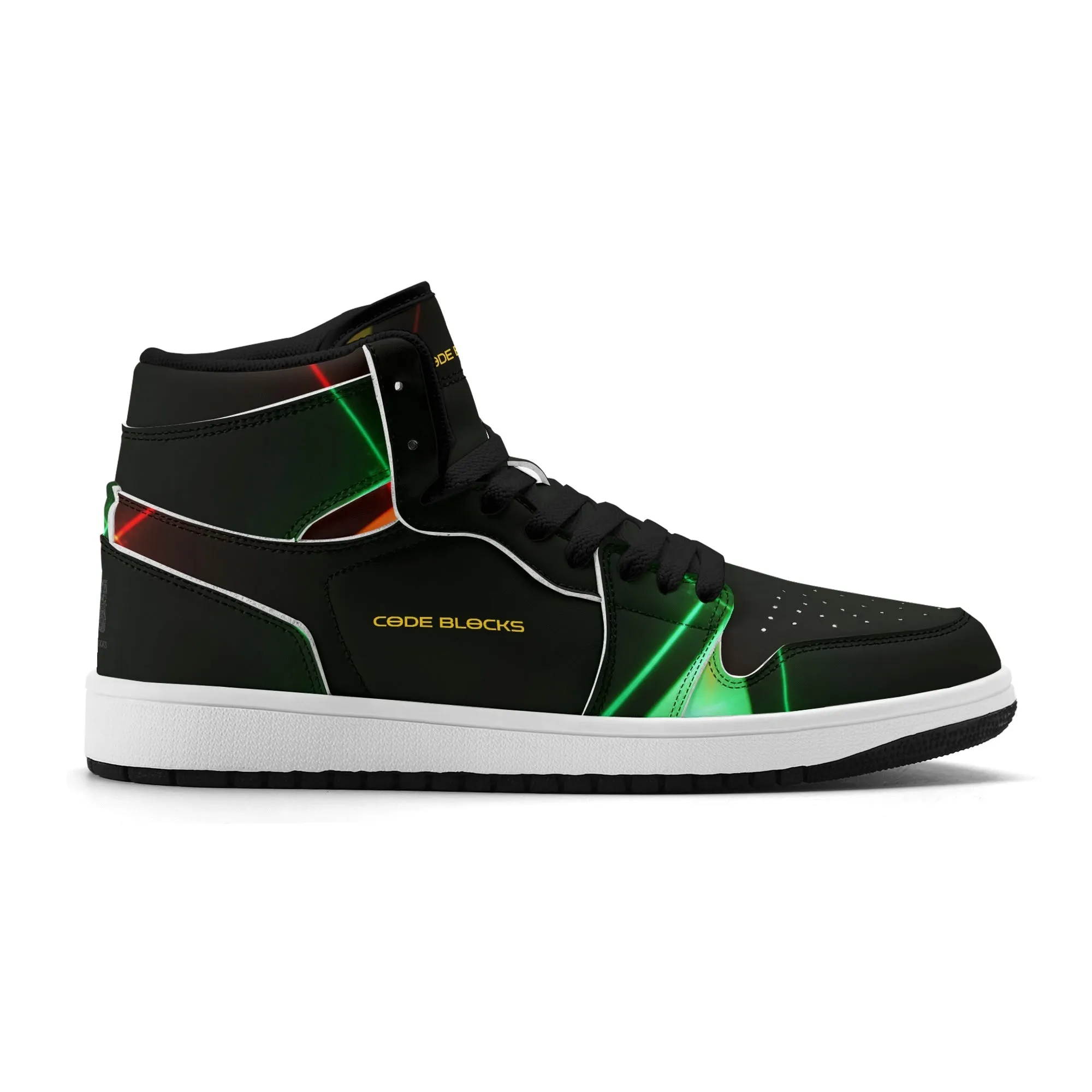 Mens Premium High Top Leather Sneakers