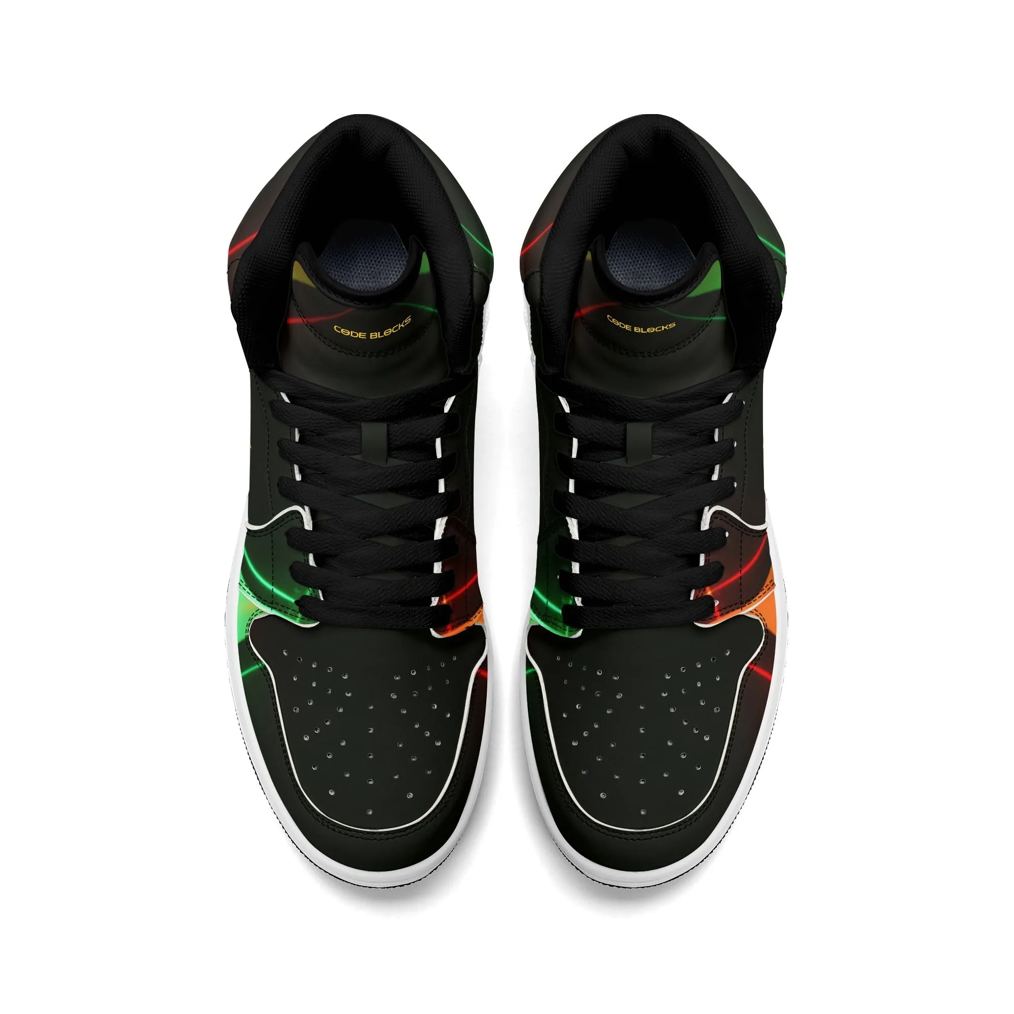 Mens Premium High Top Leather Sneakers