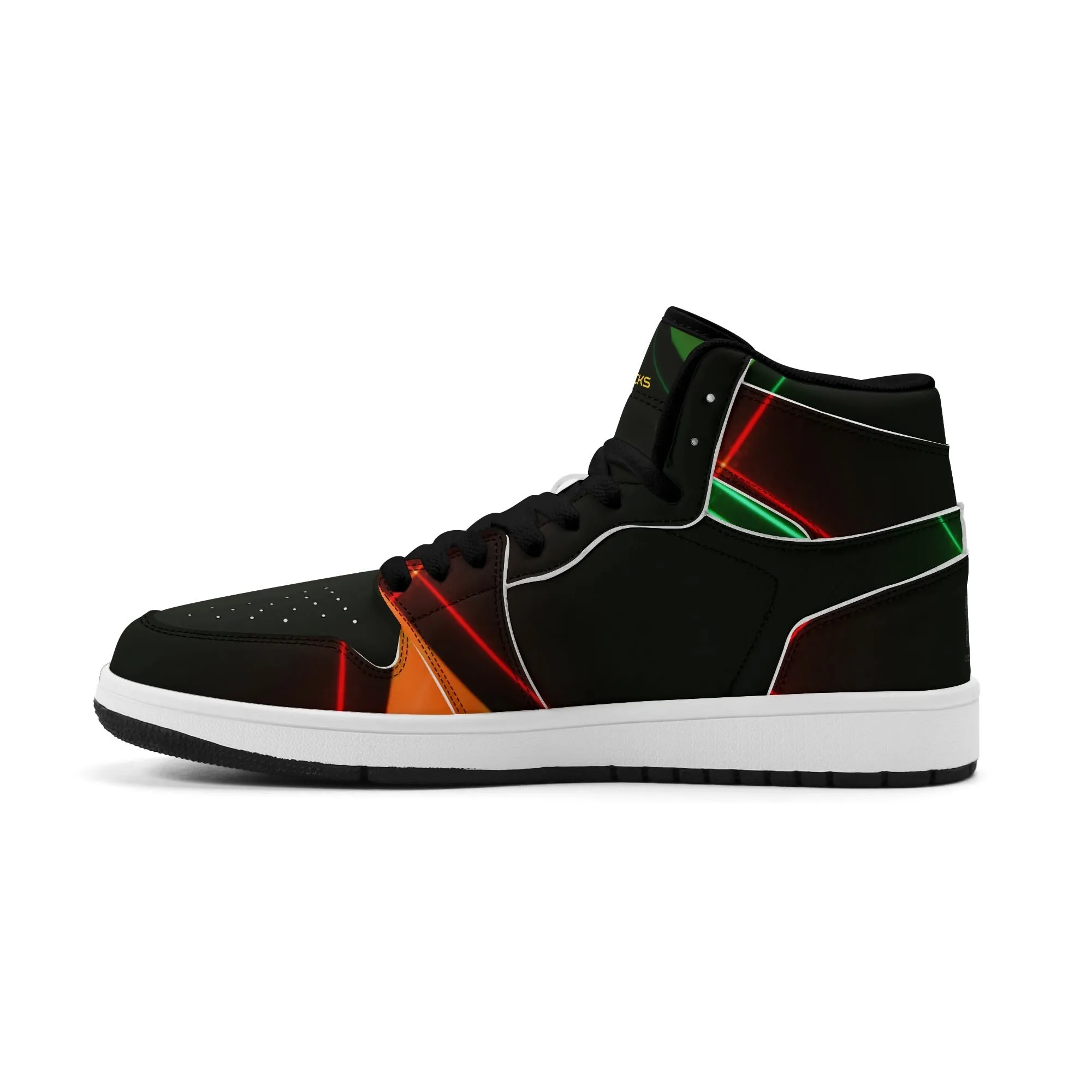 Mens Premium High Top Leather Sneakers