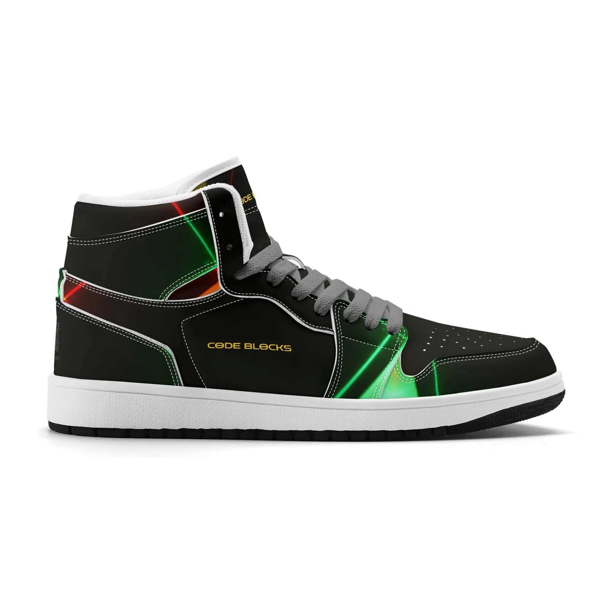 Mens Premium High Top Leather Sneakers