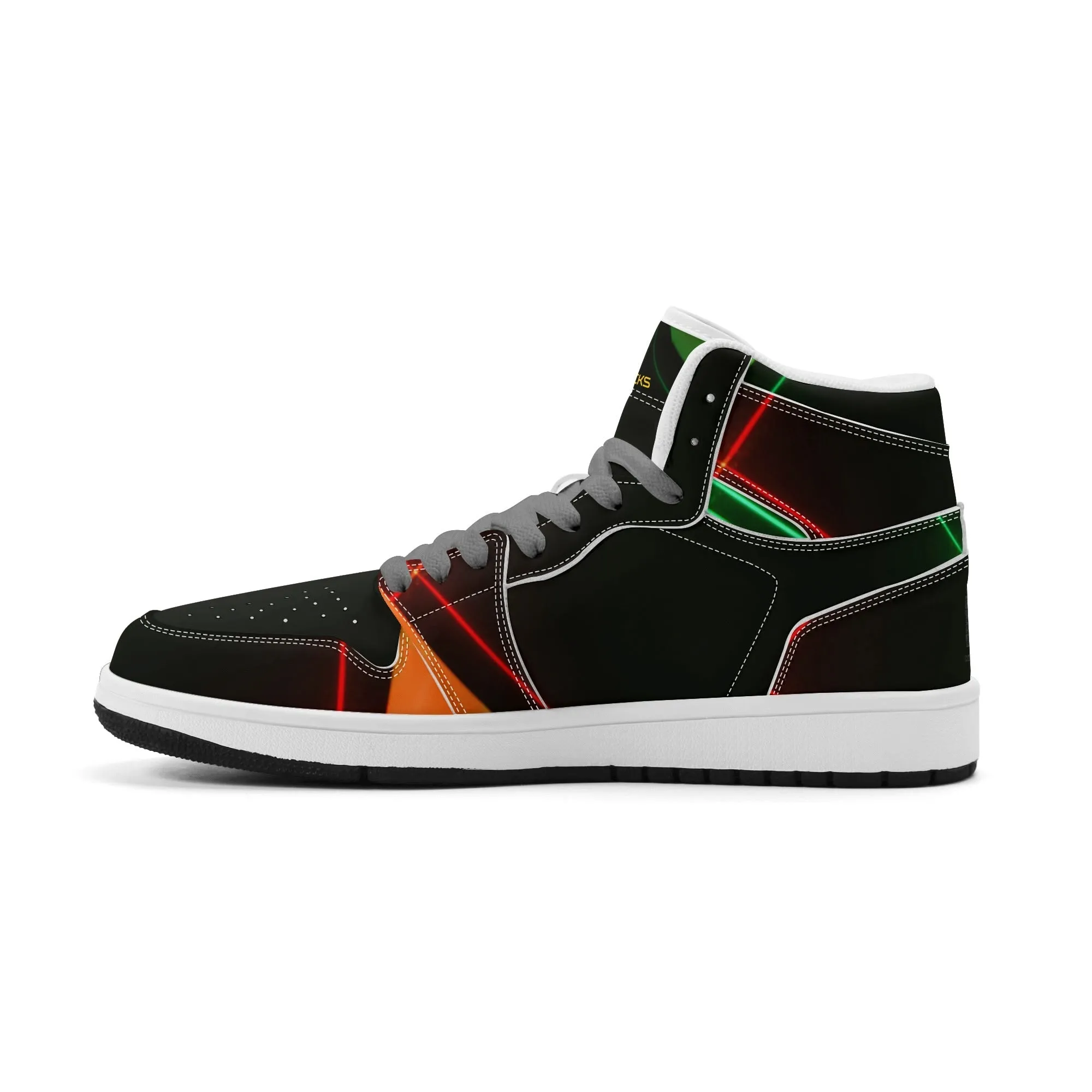 Mens Premium High Top Leather Sneakers
