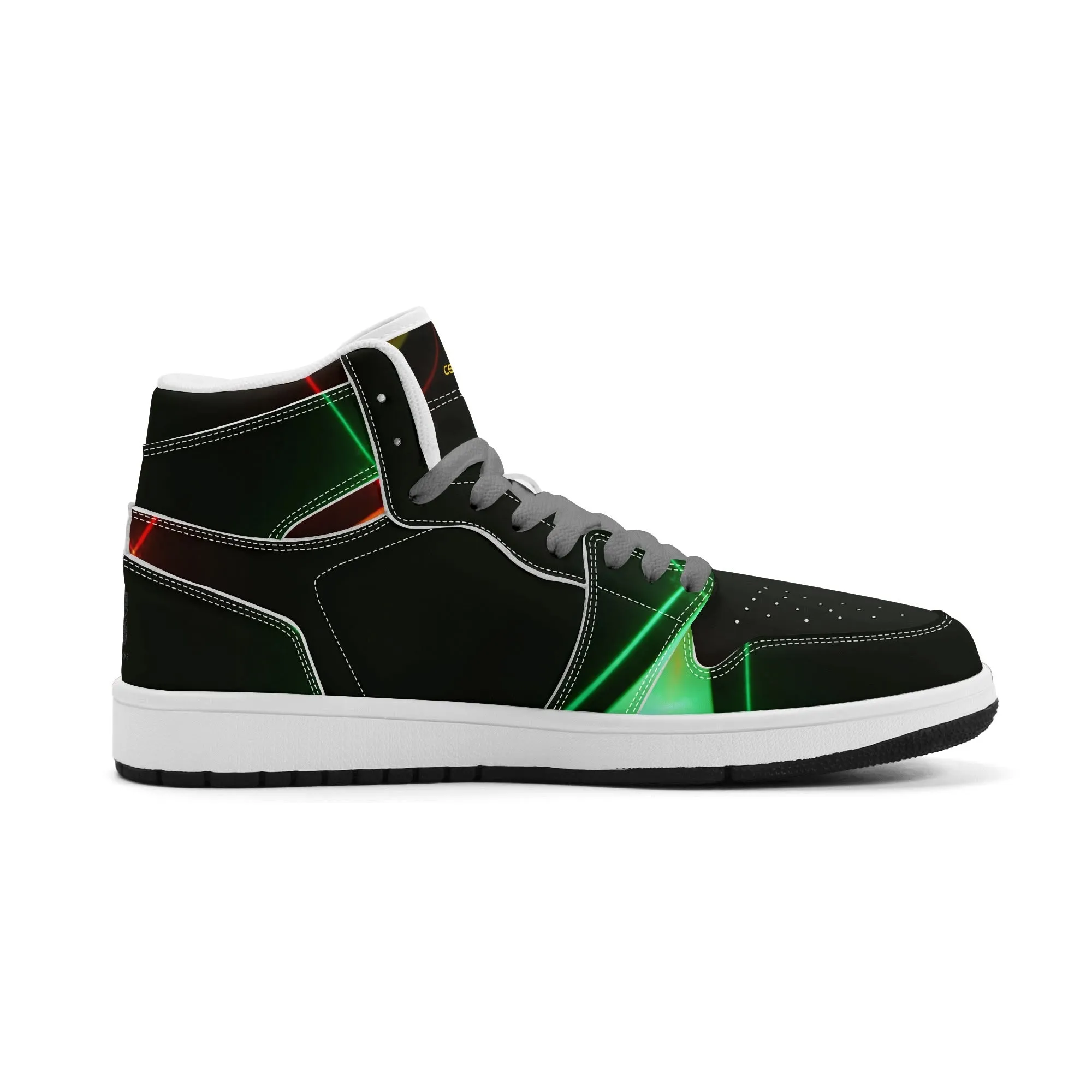 Mens Premium High Top Leather Sneakers