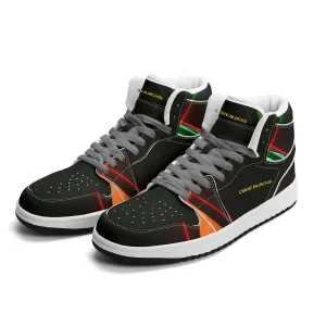 Mens Premium High Top Leather Sneakers
