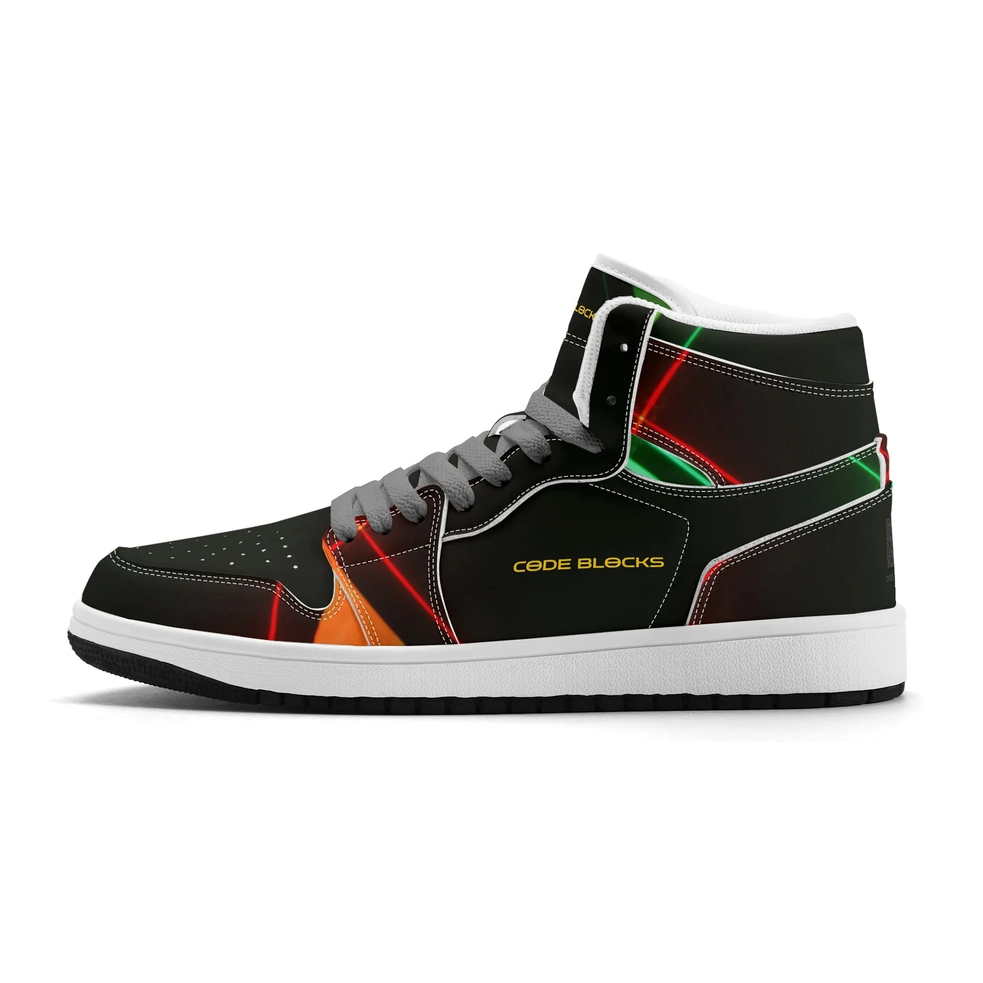 Mens Premium High Top Leather Sneakers