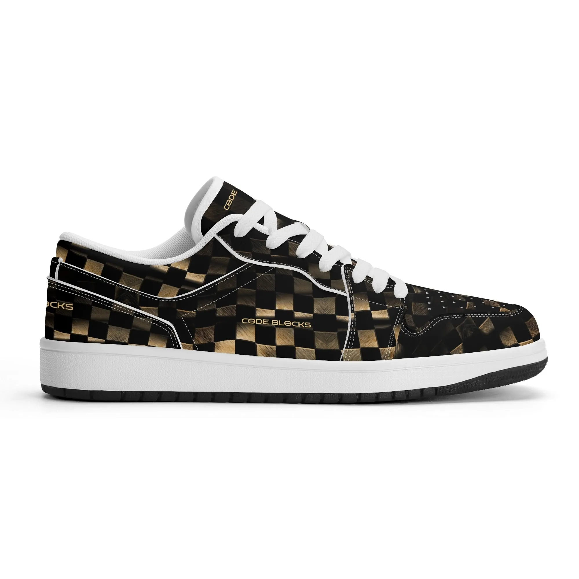 Mens Premium PU Leather Low Top Sneakers-V2