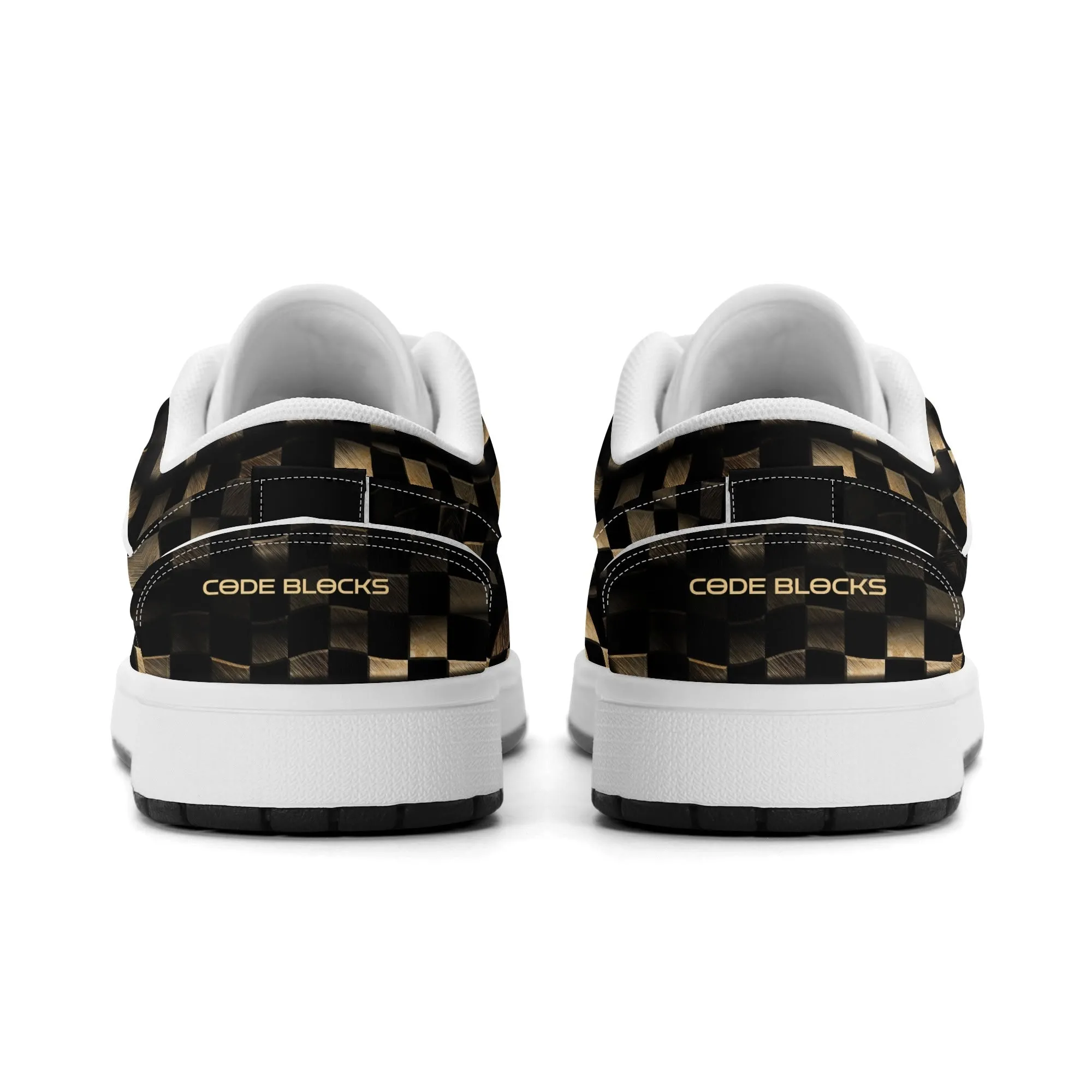 Mens Premium PU Leather Low Top Sneakers-V2