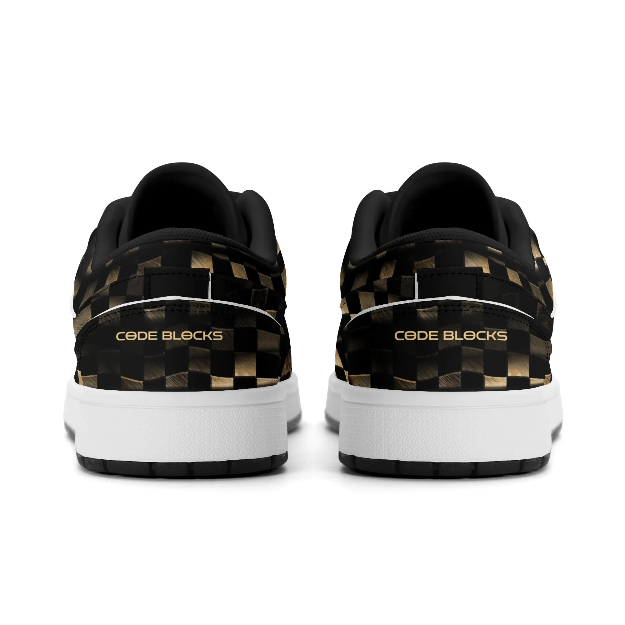 Mens Premium PU Leather Low Top Sneakers-V2