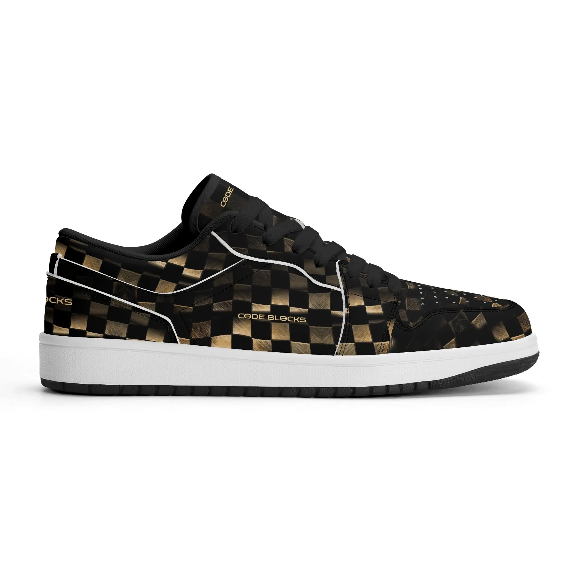 Mens Premium PU Leather Low Top Sneakers-V2