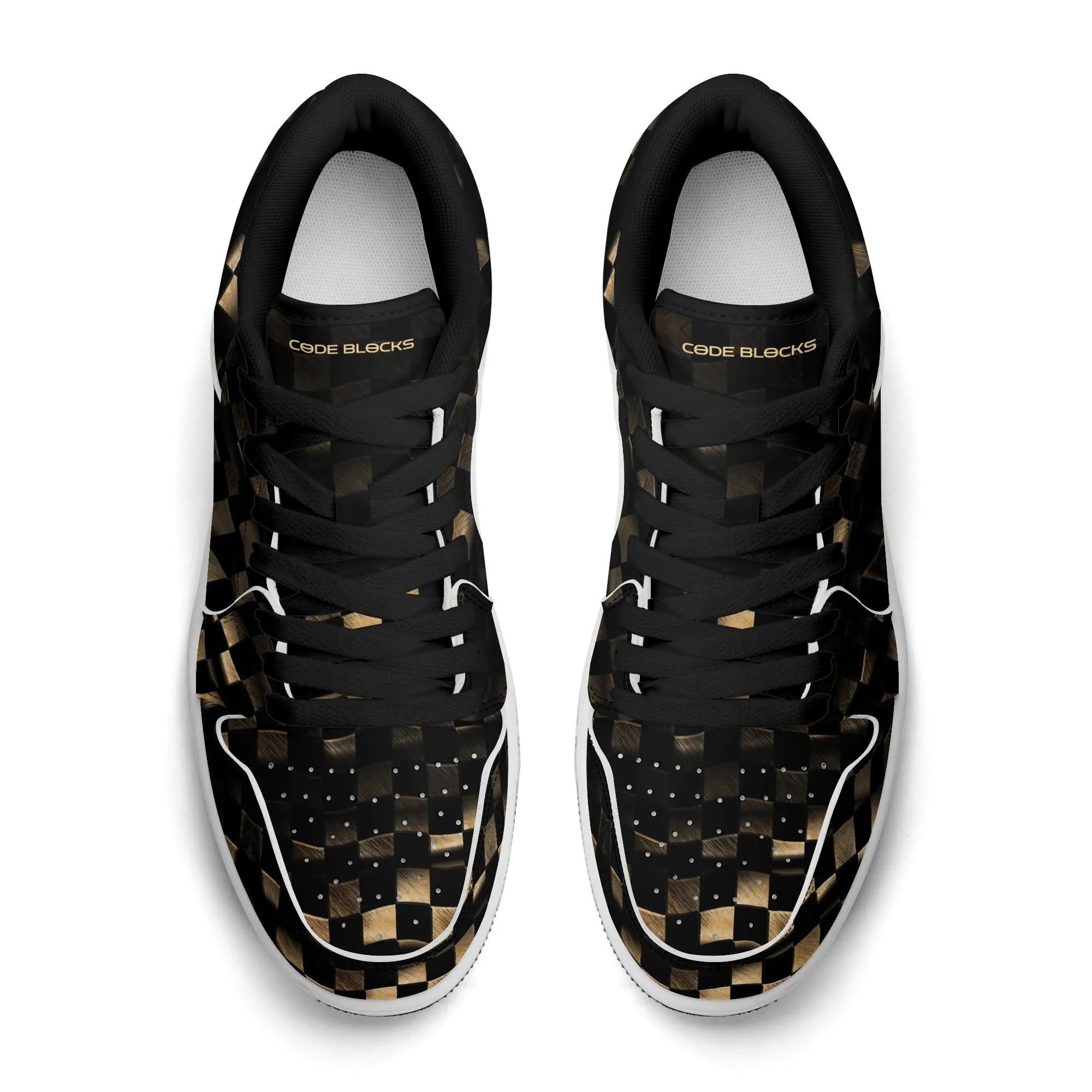 Mens Premium PU Leather Low Top Sneakers-V2