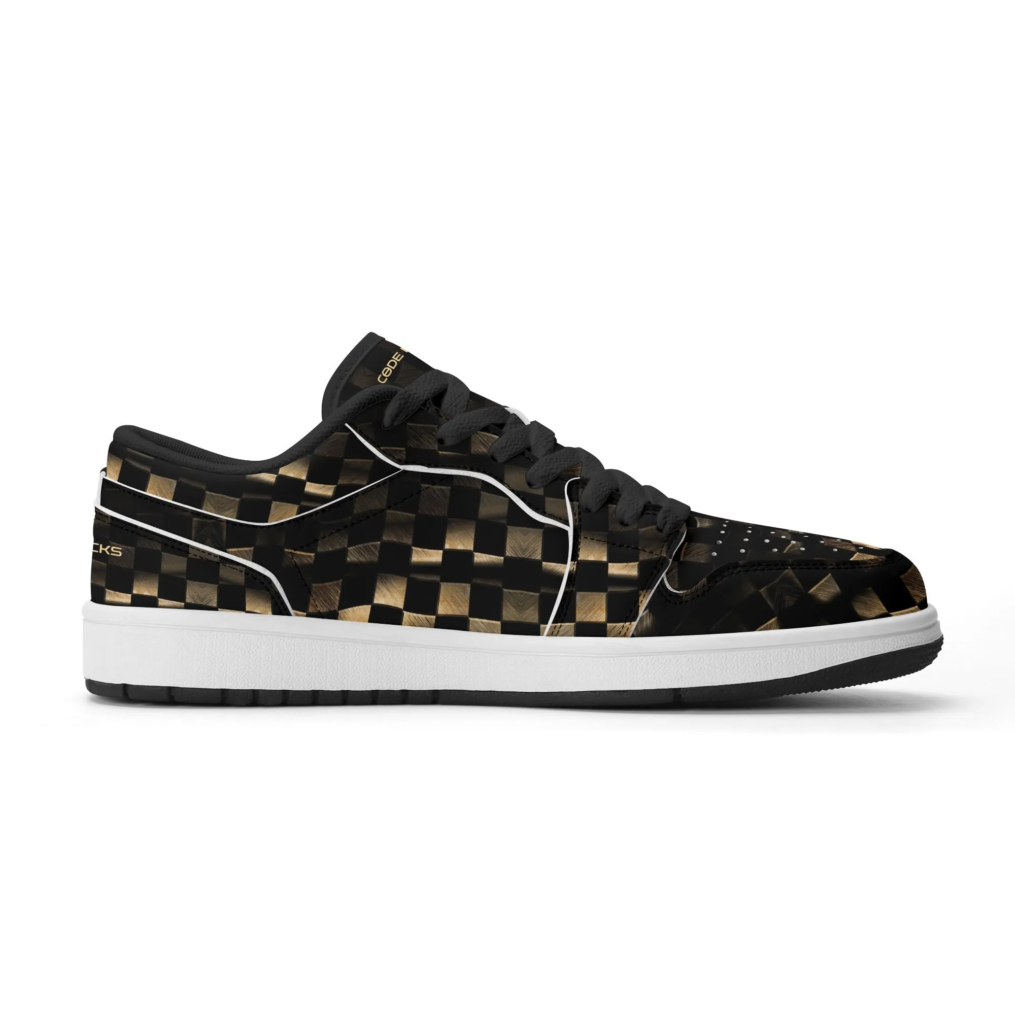 Mens Premium PU Leather Low Top Sneakers-V2