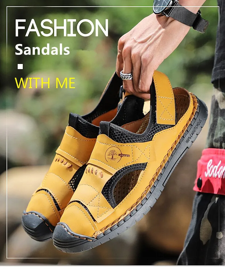 Men's Sandals Breathable Beach Outdoor Flat Casual Shoes