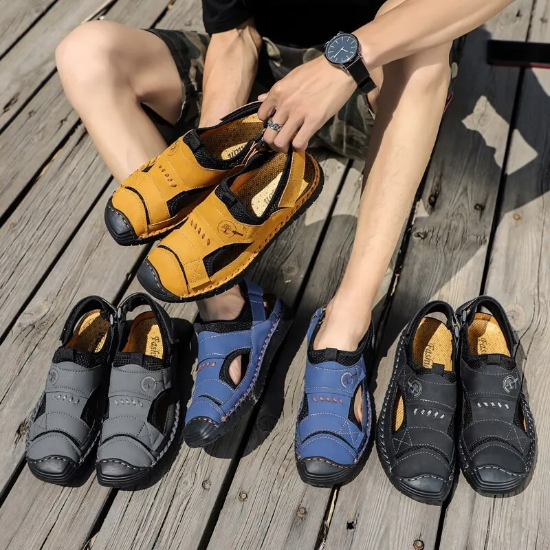 Men's Sandals Breathable Beach Outdoor Flat Casual Shoes