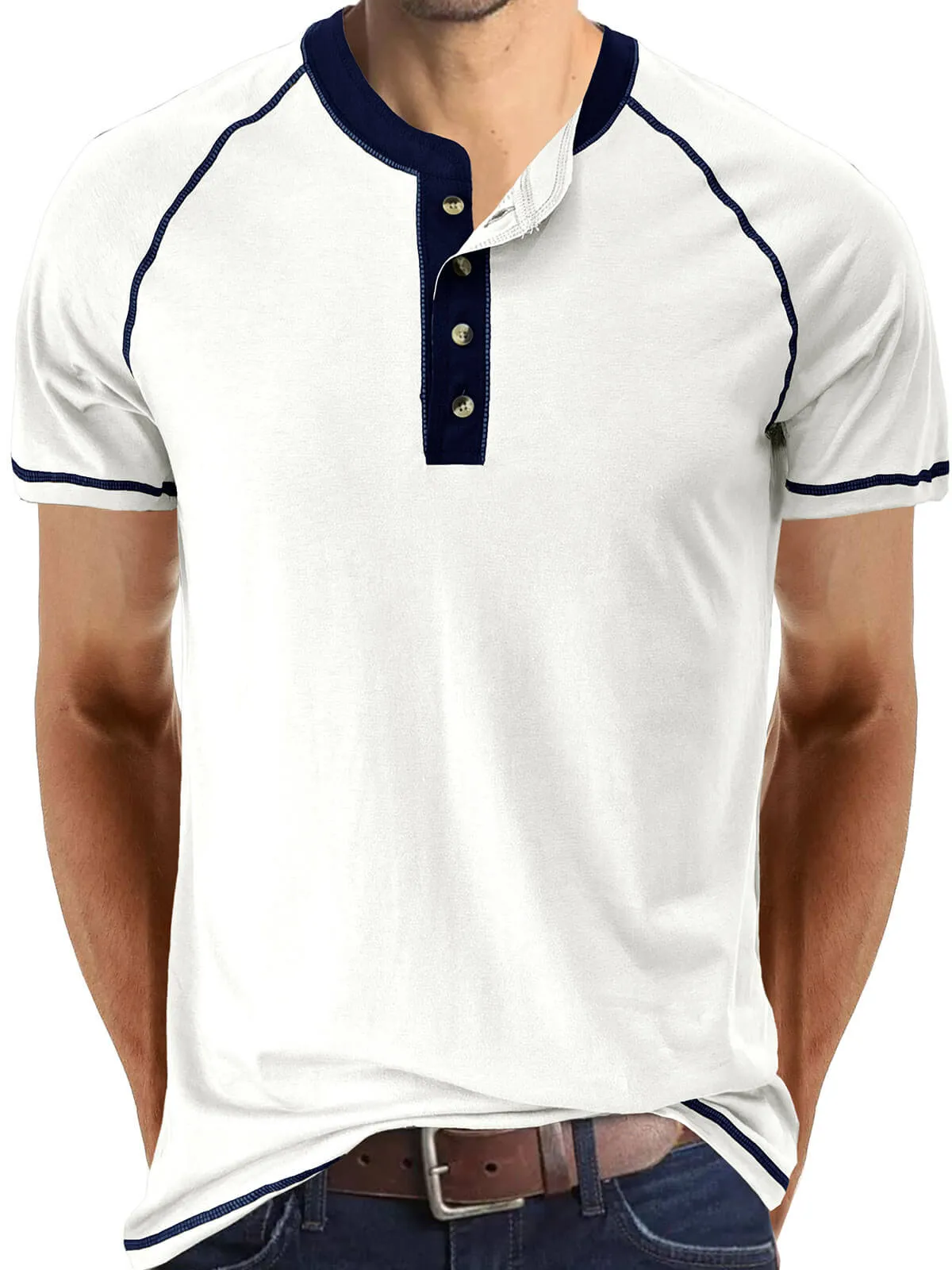 Men's Solid Color Summer Casual Short Sleeve T-Shirt