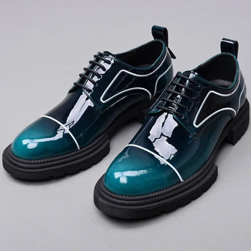 Mens Thick Bottom Low-Top Outdoor Vintage Dress Shoes