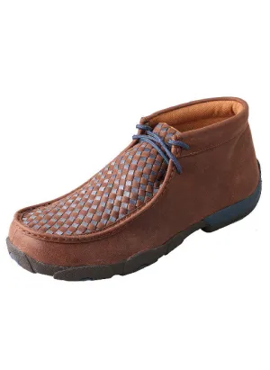 Men’s Twisted X Driving Mocs D Toe Brown / Blue - MDM0030