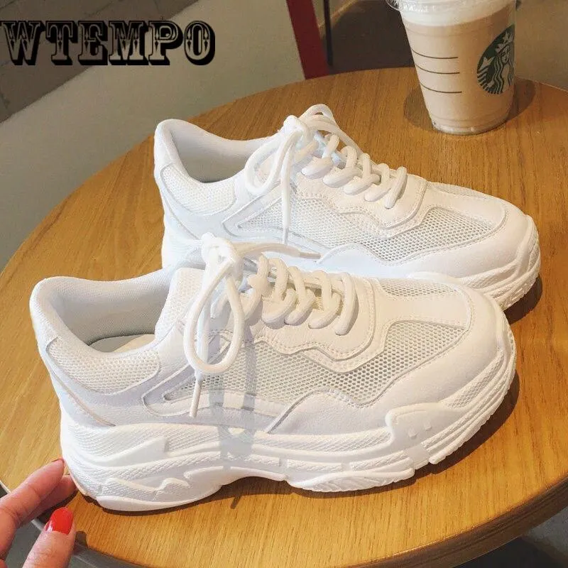 Mesh Women Casual Shoes Lace-up Men Shoes Lightweight Plus Size Breathable Walking Sneakers