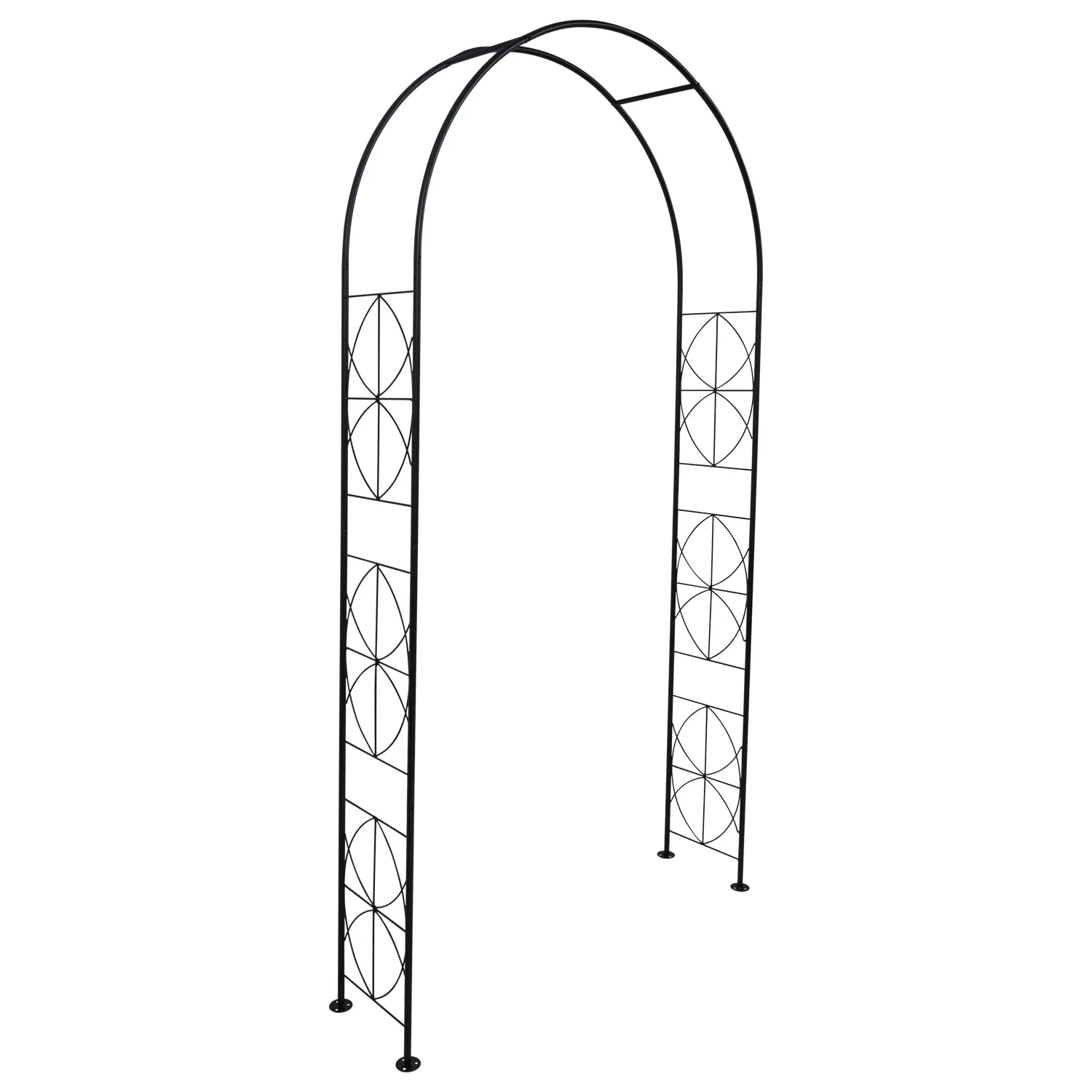 Metal Garden Arch Trellis Arched Frame Climbing Plant Decorative Archway