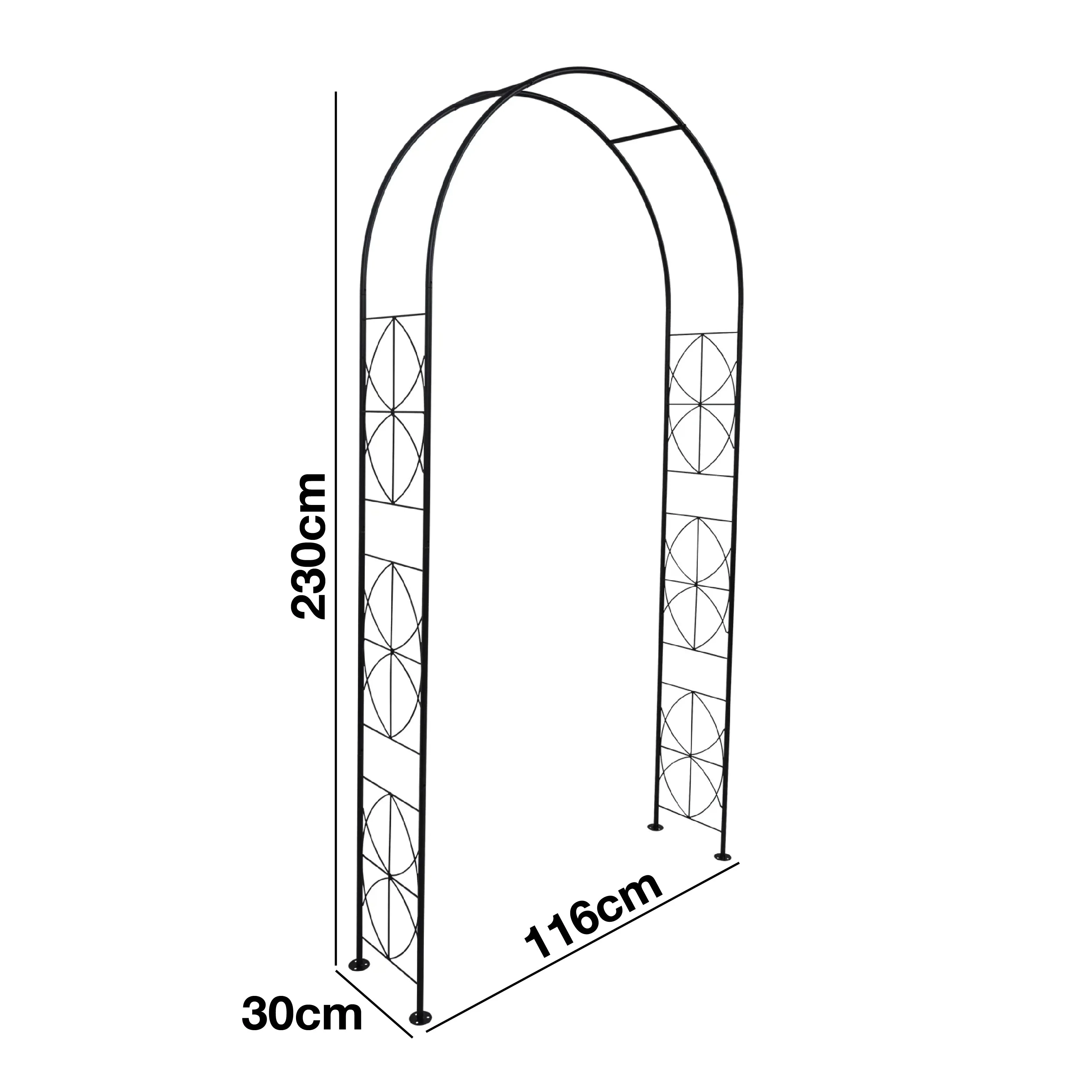 Metal Garden Arch Trellis Arched Frame Climbing Plant Decorative Archway